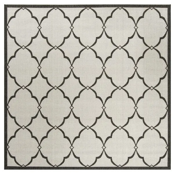 LINDEN 125 Collection LND125A-6SQ Light Grey / Charcoal 6'-7" X 6'-7" Square