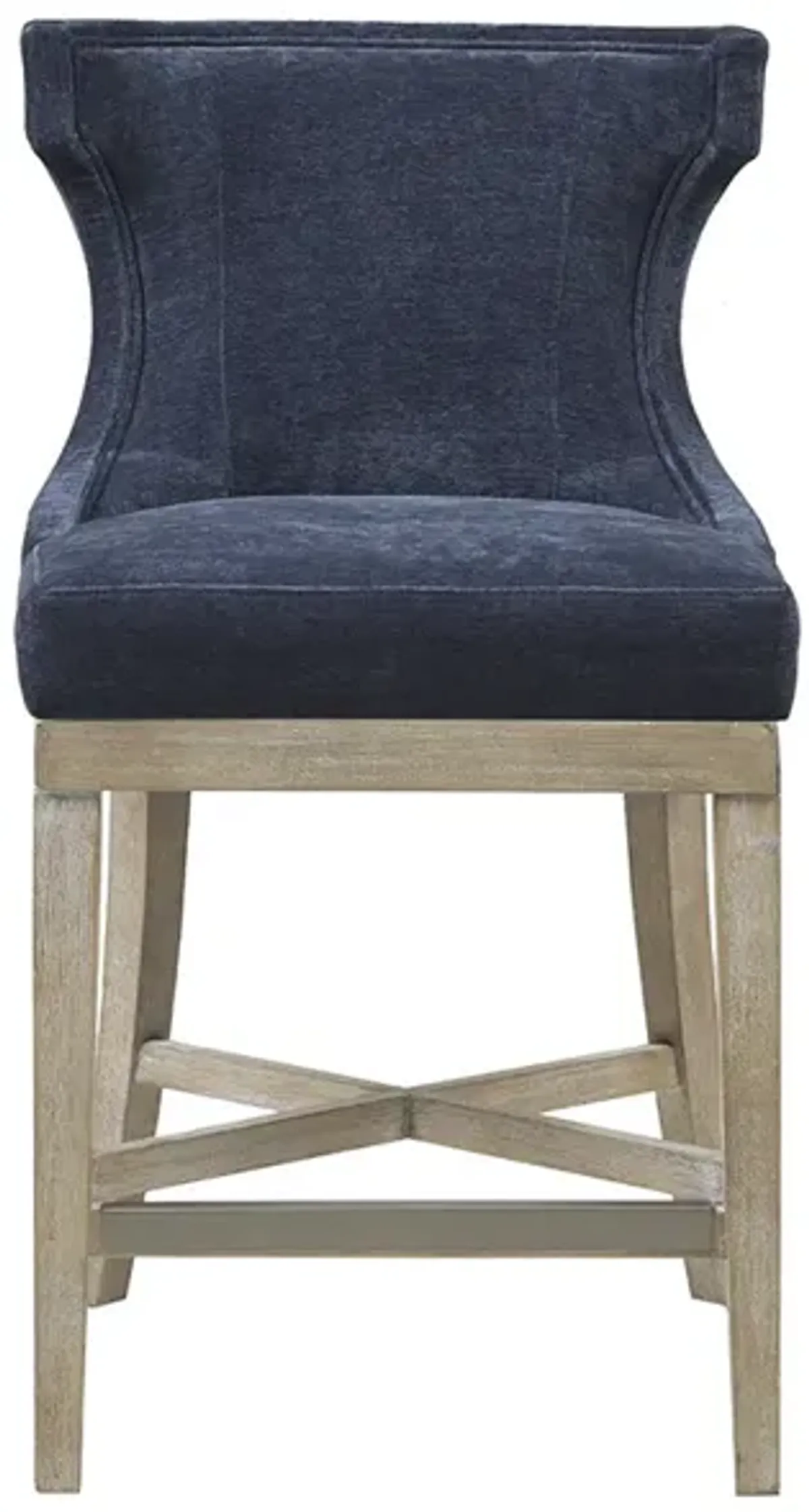 Madison Park Carson Navy Counter Stool with Swivel Seat