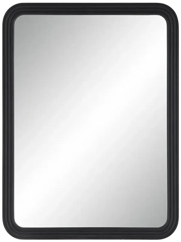 Nolana 40" Tall Rectangular Mirror, Textured Matte Black