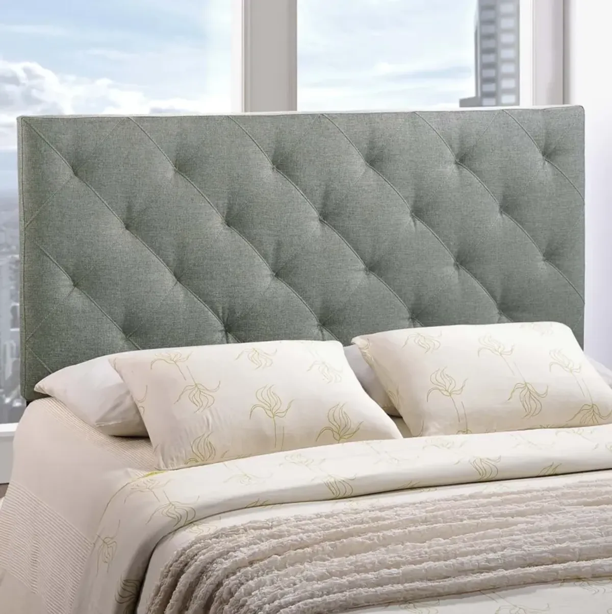 Theodore Queen Upholstered Fabric Headboard