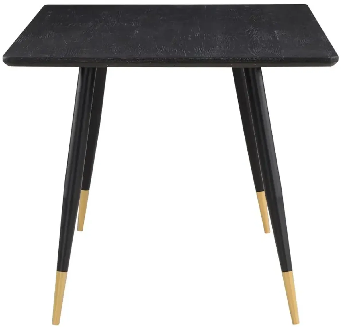 Zetta Rectangular Dining Table Black and Gold