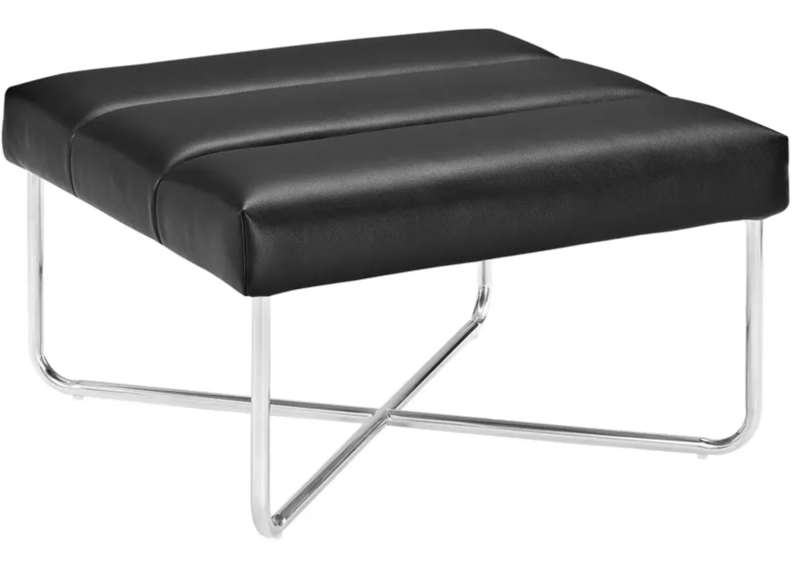 Reach Upholstered Vinyl Ottoman