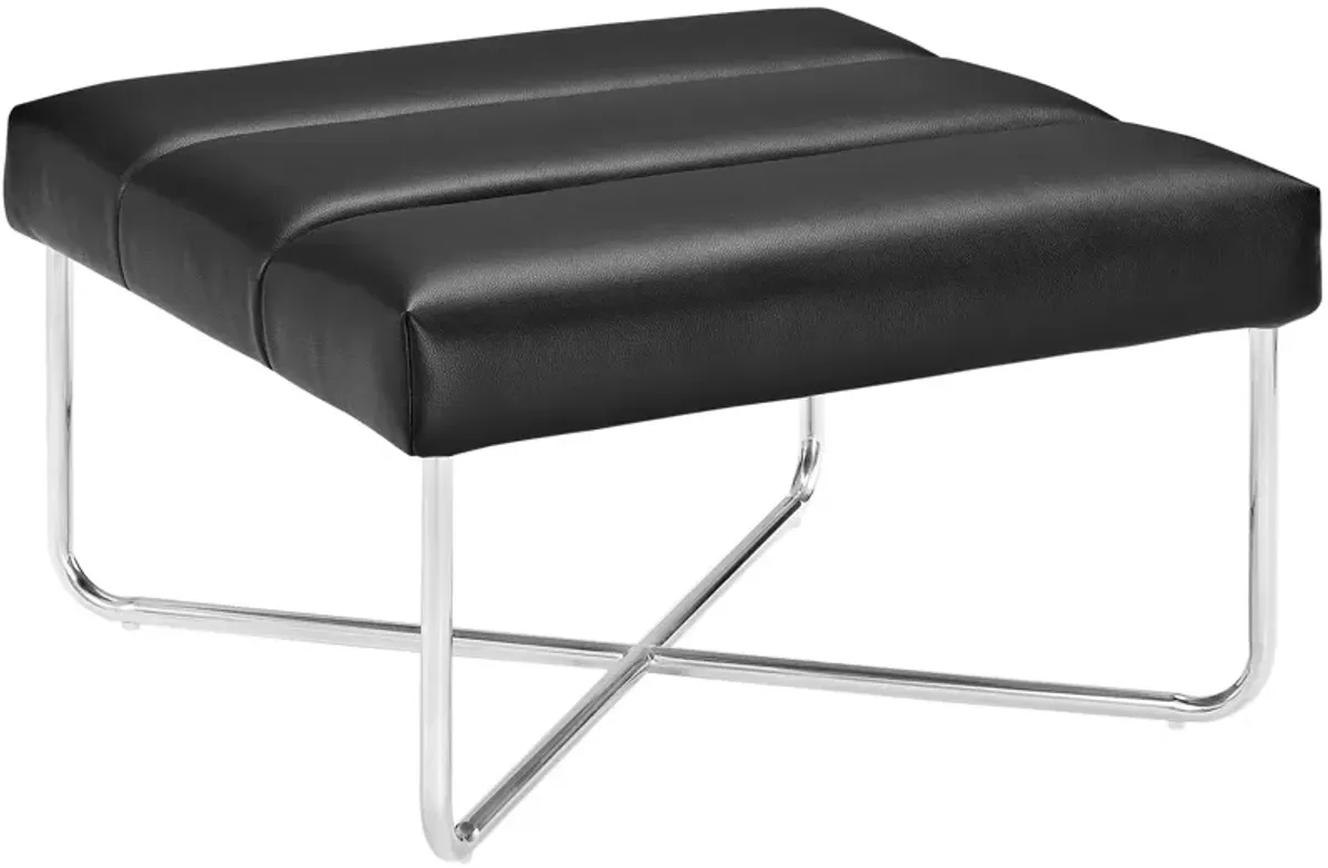 Reach Upholstered Vinyl Ottoman