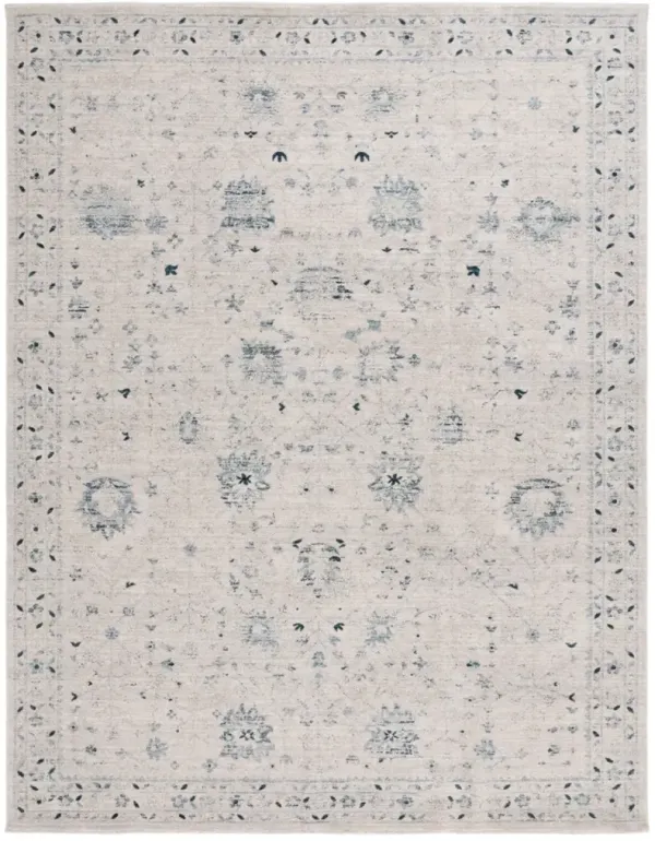 ANTIQUE PATINA 656 Blue 4' X 5'-7' Small Rectangle Rug