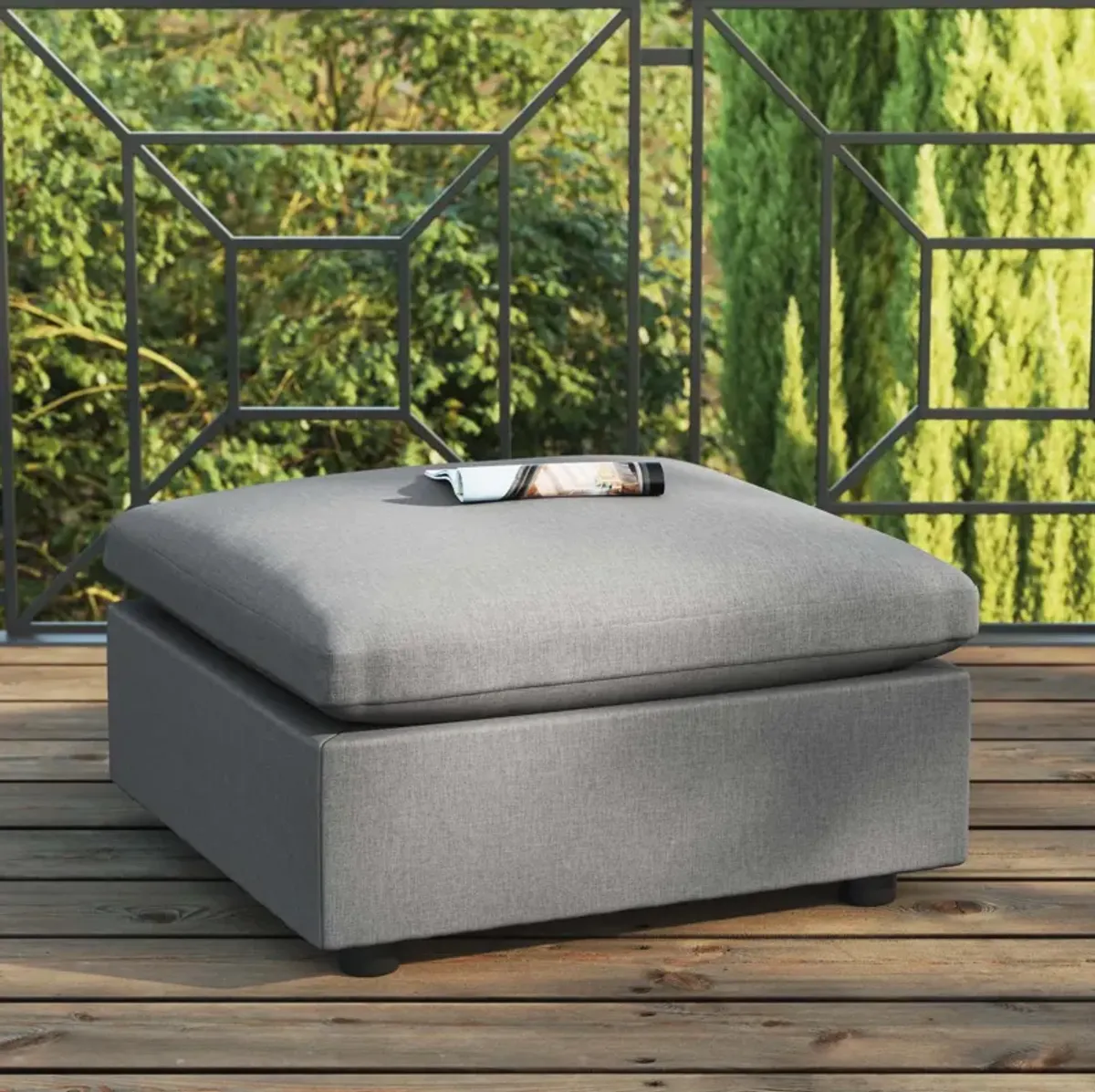 Commix Overstuffed Outdoor Ottoman