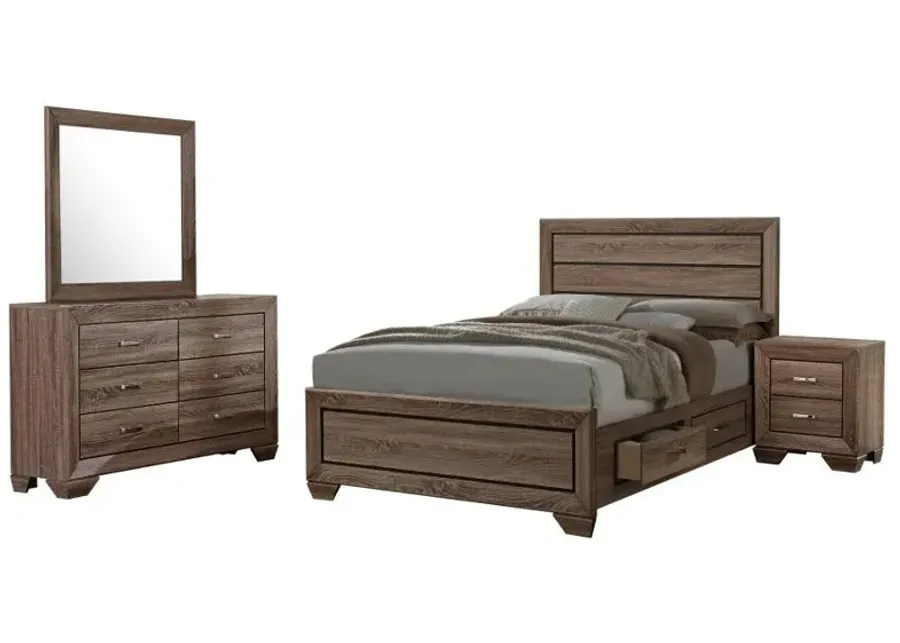 Kauffman Storage Bedroom Set with High Straight Headboard