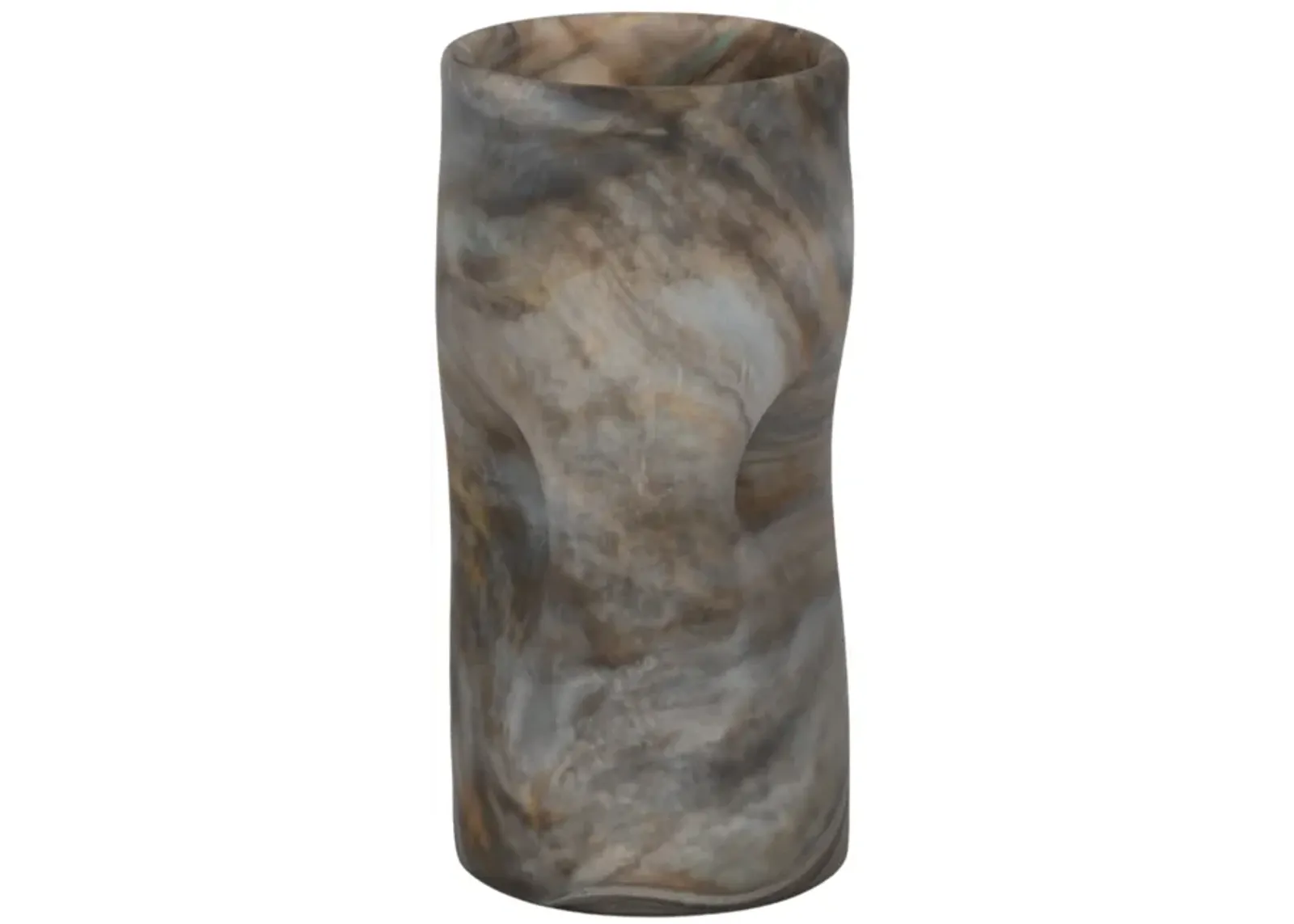 10" Dimpled Alabaster Finish Vase, Multi