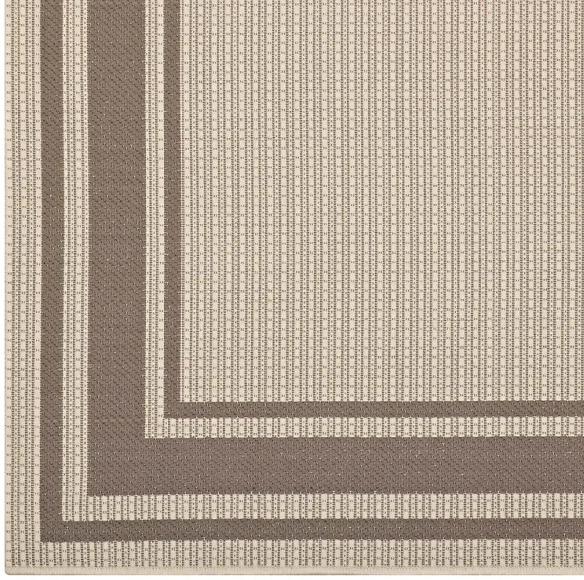 Rim Solid Border 5x8 Indoor and Outdoor Area Rug