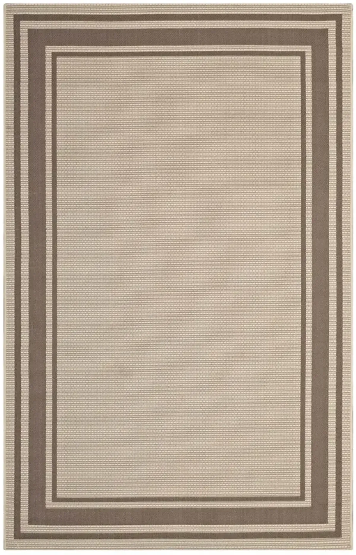 Rim Solid Border 5x8 Indoor and Outdoor Area Rug