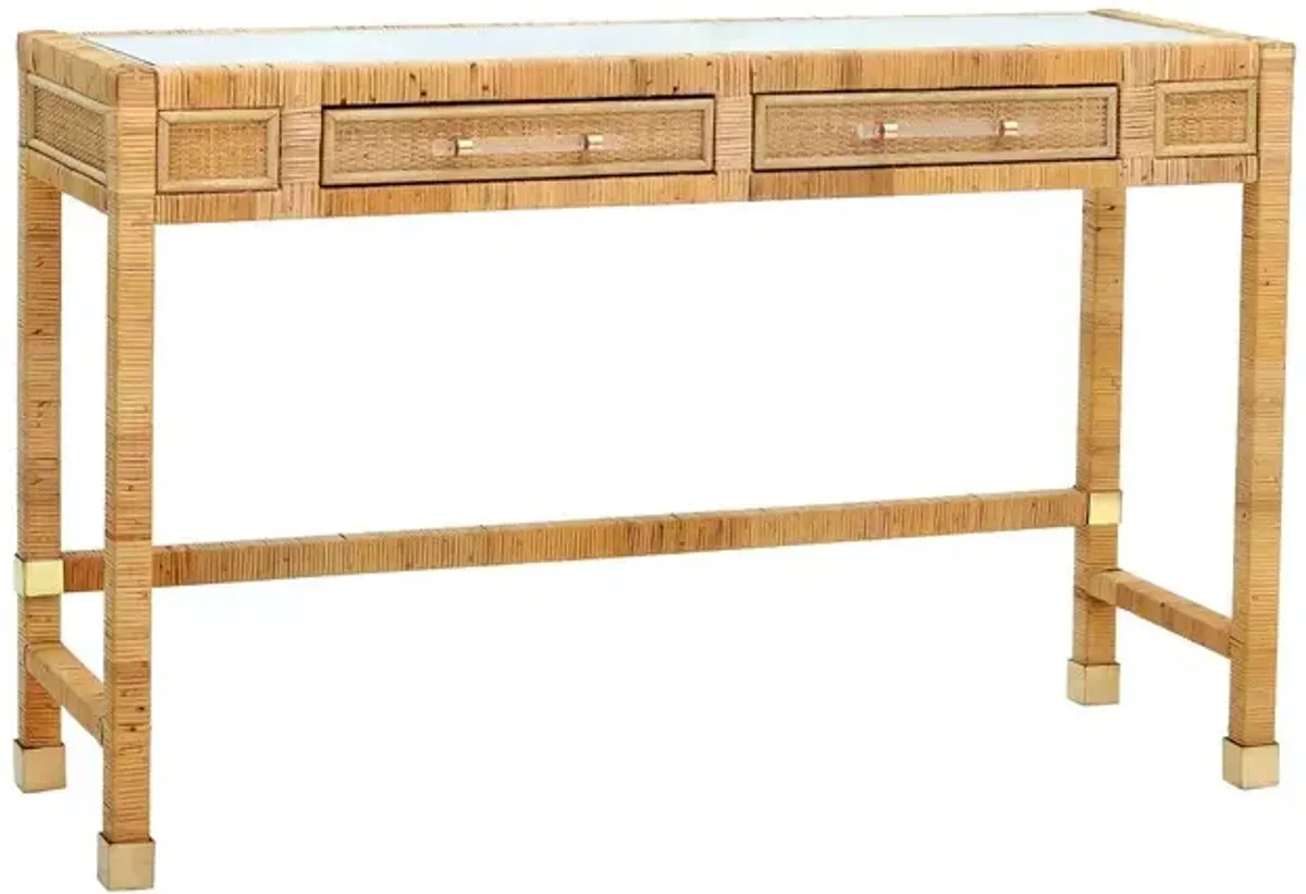 Amara Natural Rattan Desk