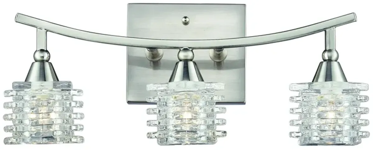 Matrix 15" Wide 3-Light Vanity Light - Satin Nickel