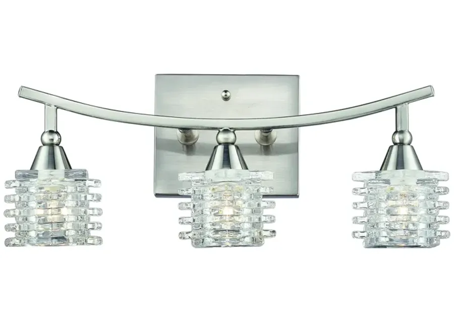 Matrix 15" Wide 3-Light Vanity Light - Satin Nickel