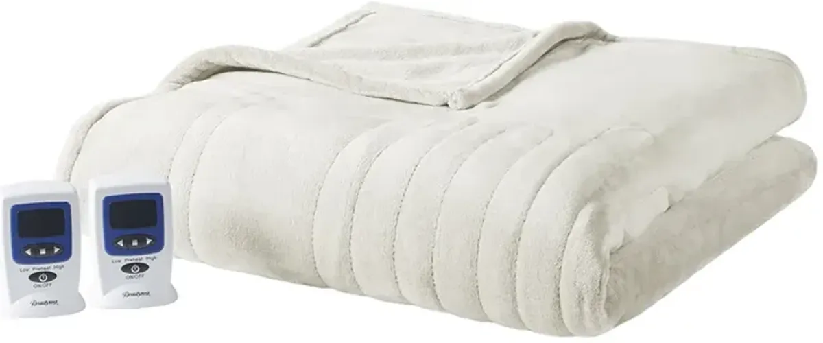 Beautyrest Microplush Ivory Heated Blanket with Wifi Technology