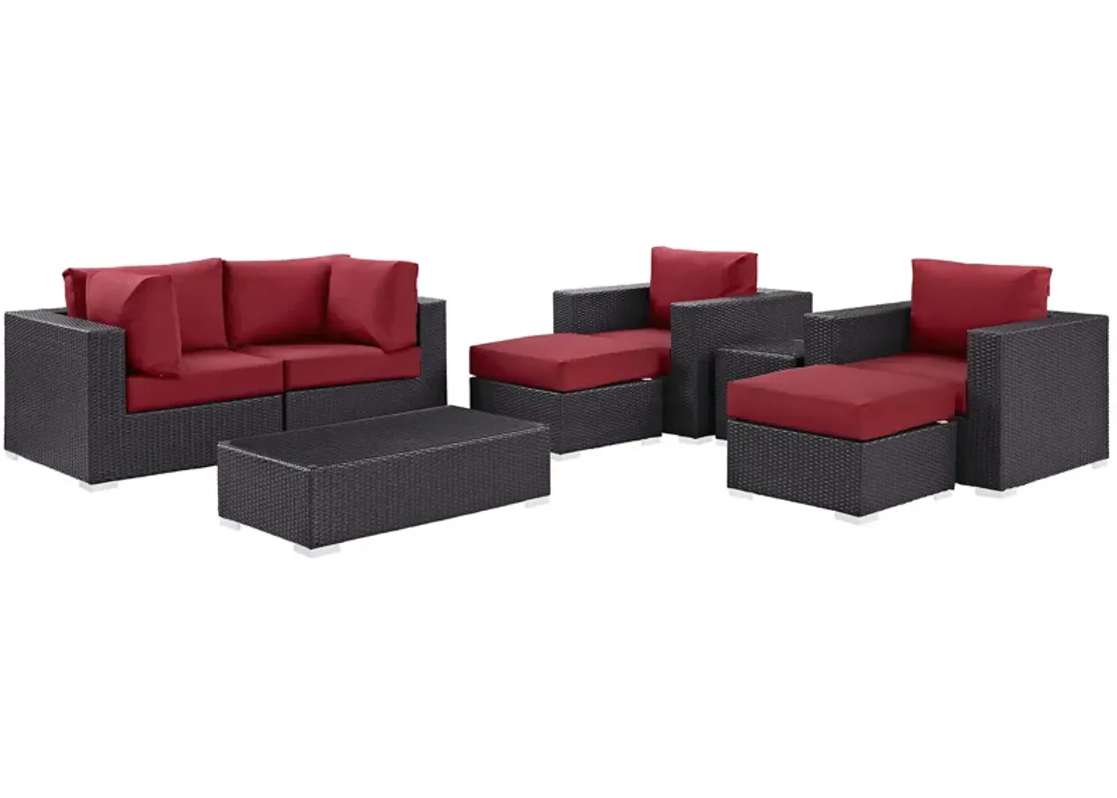 Convene 8 Piece Outdoor Patio Sectional Set