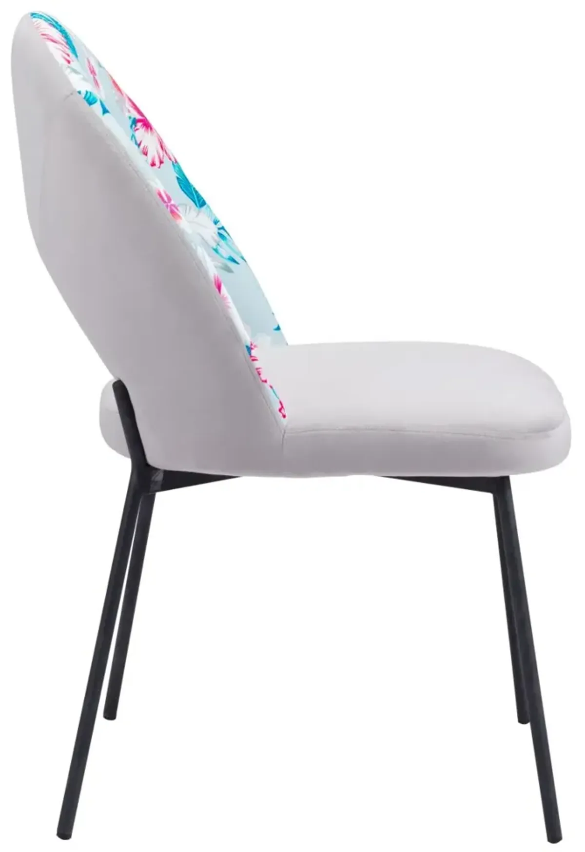 Torrey Dining Chair (Set of 2) Multicolor Print & Gray