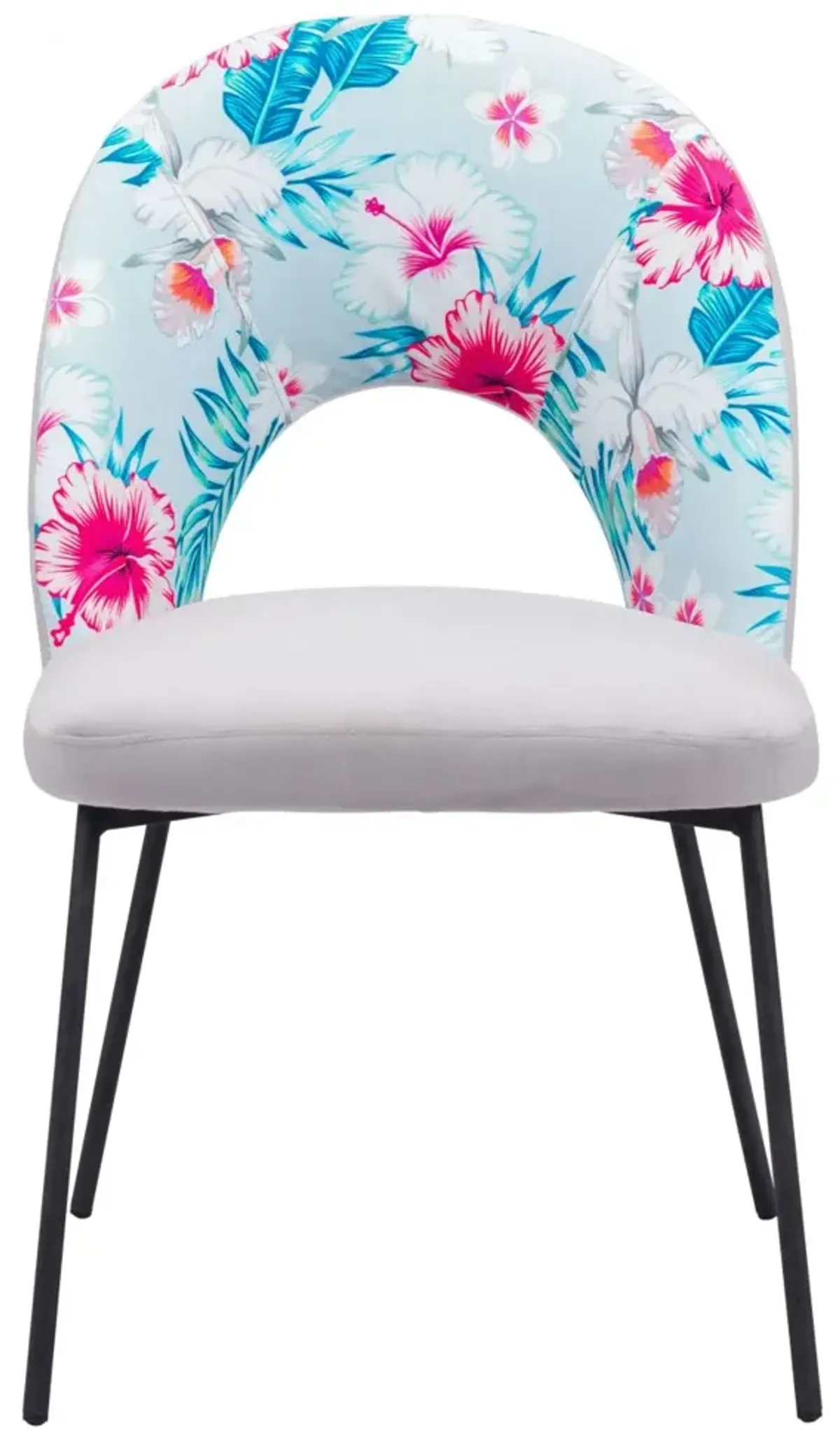 Torrey Dining Chair (Set of 2) Multicolor Print & Gray