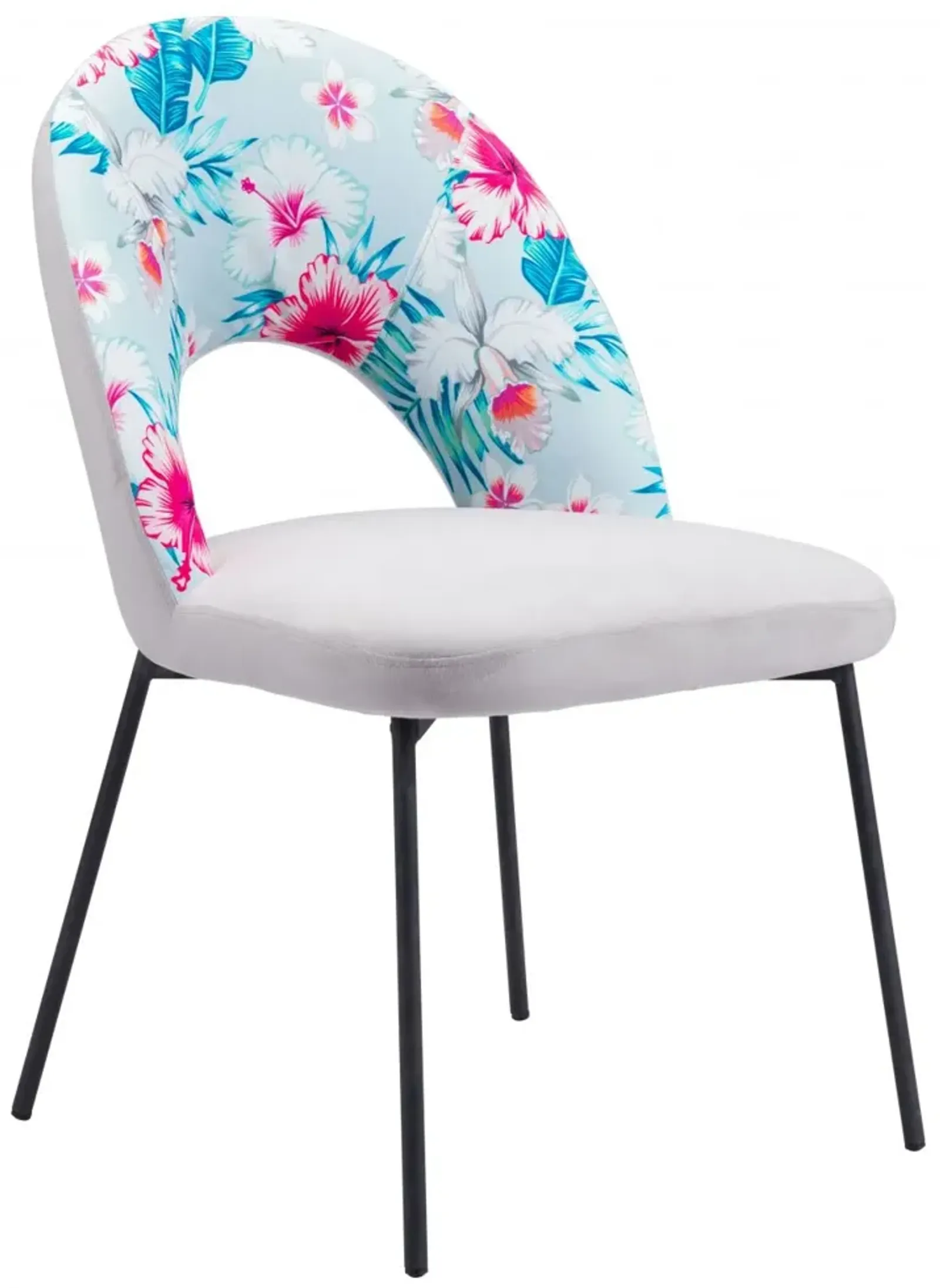 Torrey Dining Chair (Set of 2) Multicolor Print & Gray