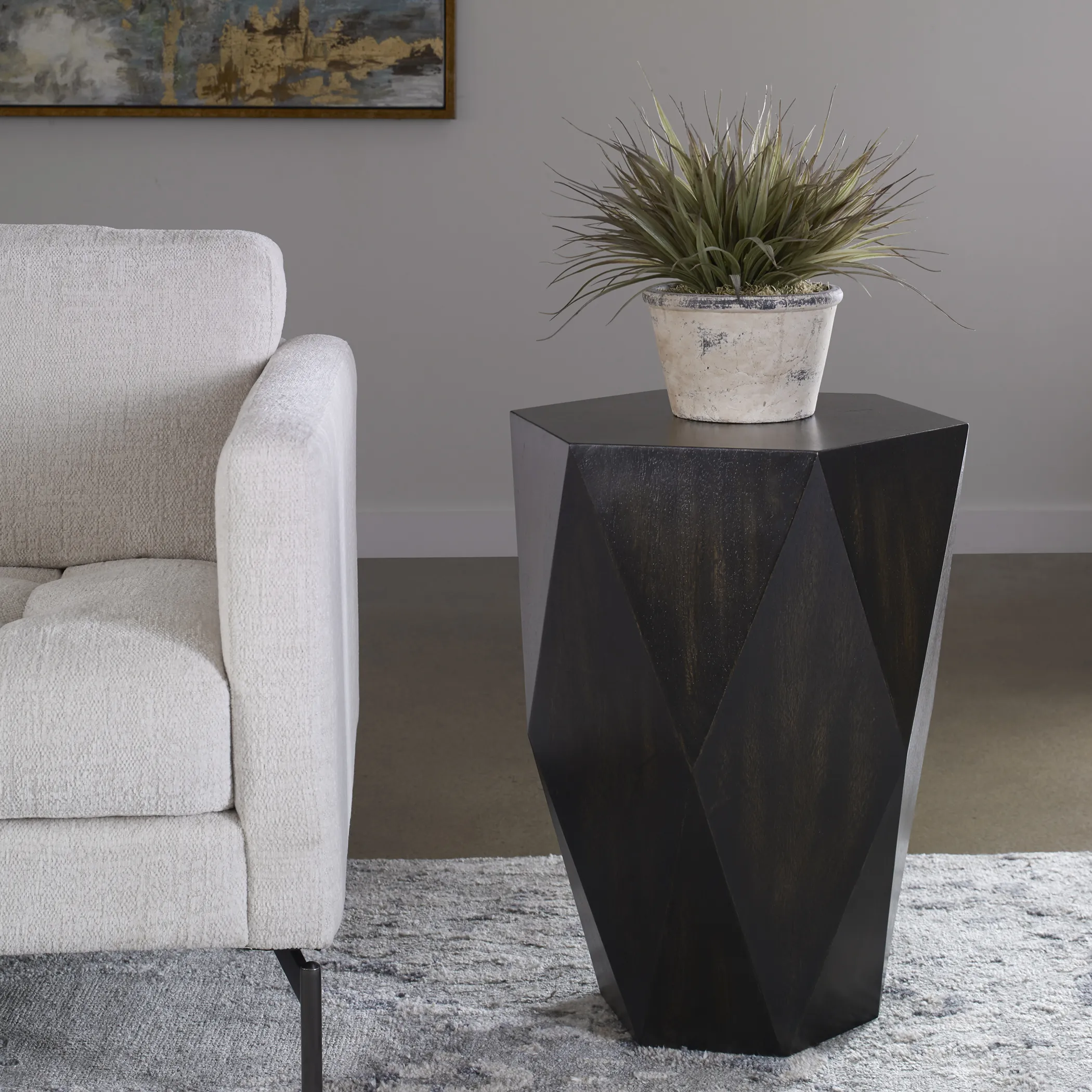 Volker Black Wooden Side Table