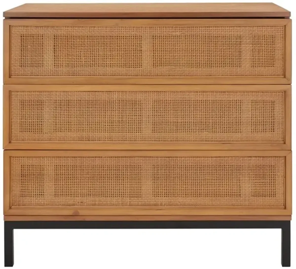 ZADIE 3 DRAWER RATTAN CHEST