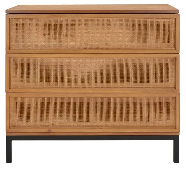 ZADIE 3 DRAWER RATTAN CHEST