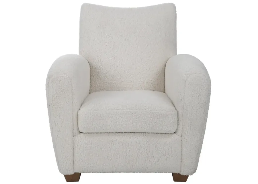 Teddy White Shearling Accent Chair