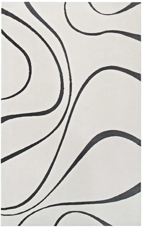 Therese Abstract Swirl 5x8 Area Rug