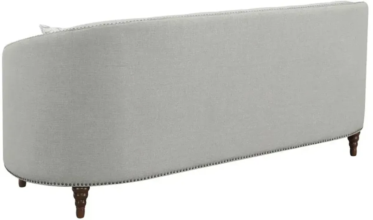 Avonlea Sloped Arm Upholstered Sofa Trim Grey