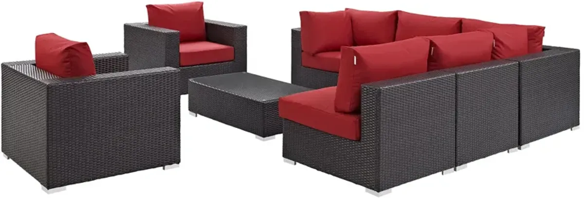 Convene 8 Piece Outdoor Patio Sectional Set