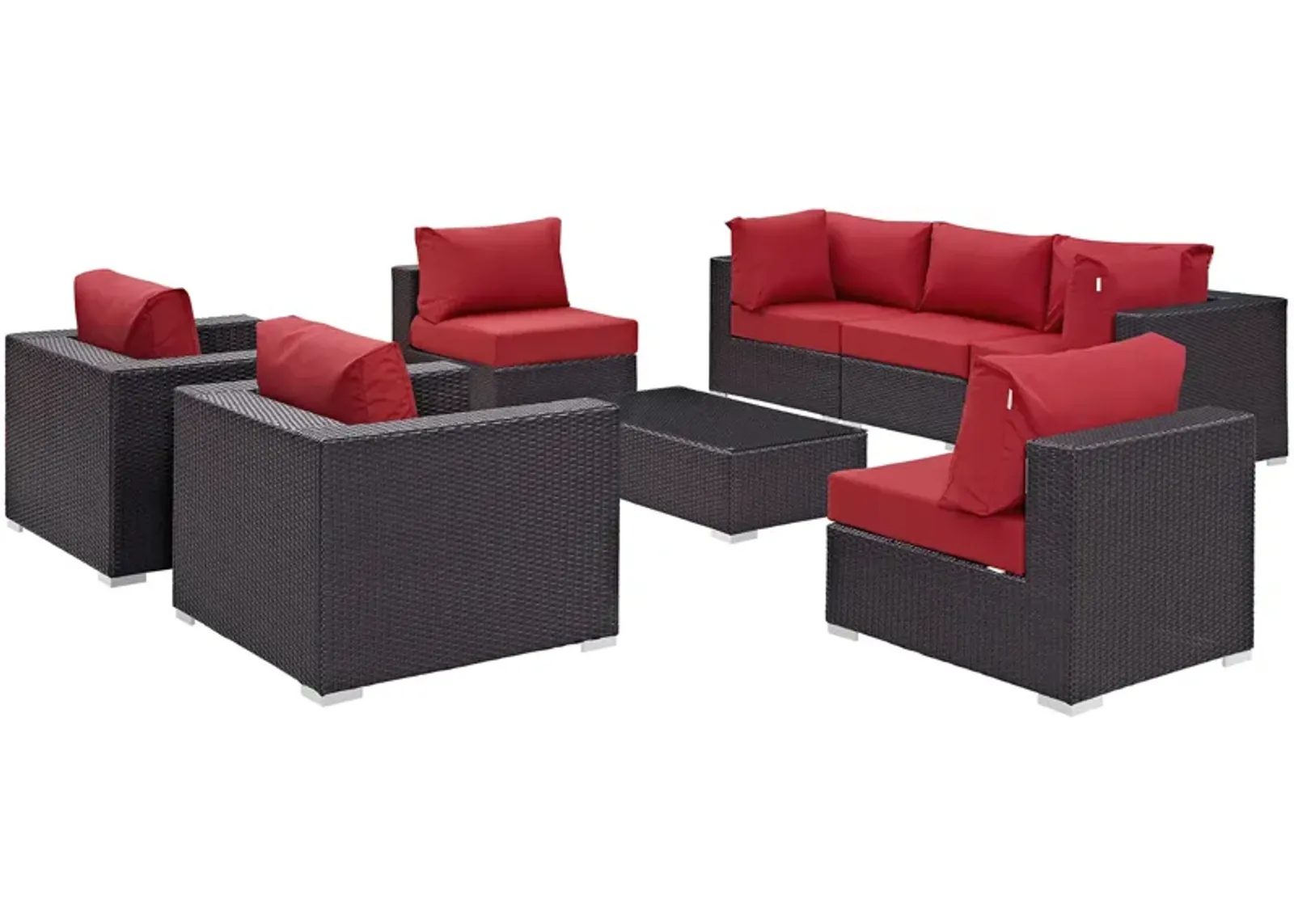 Convene 8 Piece Outdoor Patio Sectional Set