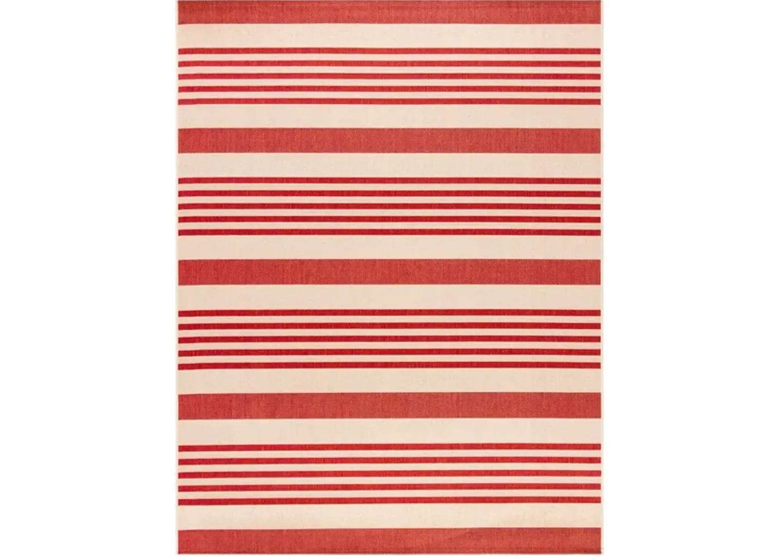 Safavieh BEACH HOUSE Collection BHS222Q-7SQ Beige / Red 6'-7" X 6'-7" Square