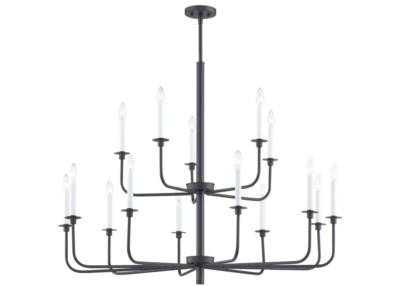 Lexington Green 46'' Wide 15-Light Chandelier - Matte Black