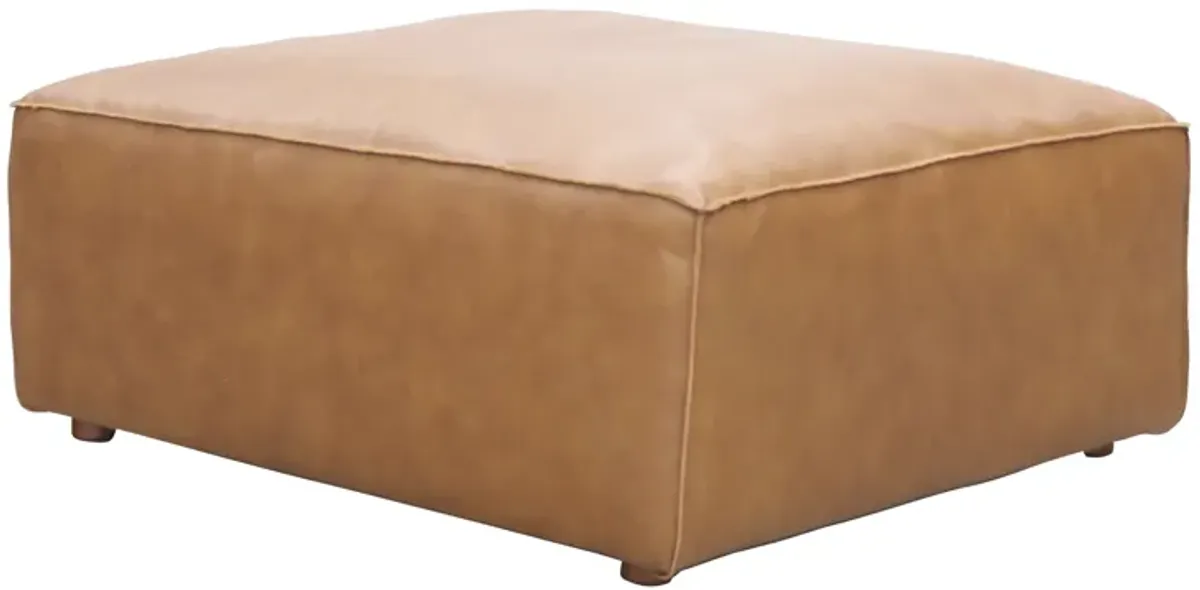 FORM OTTOMAN SONORAN TAN LEATHER