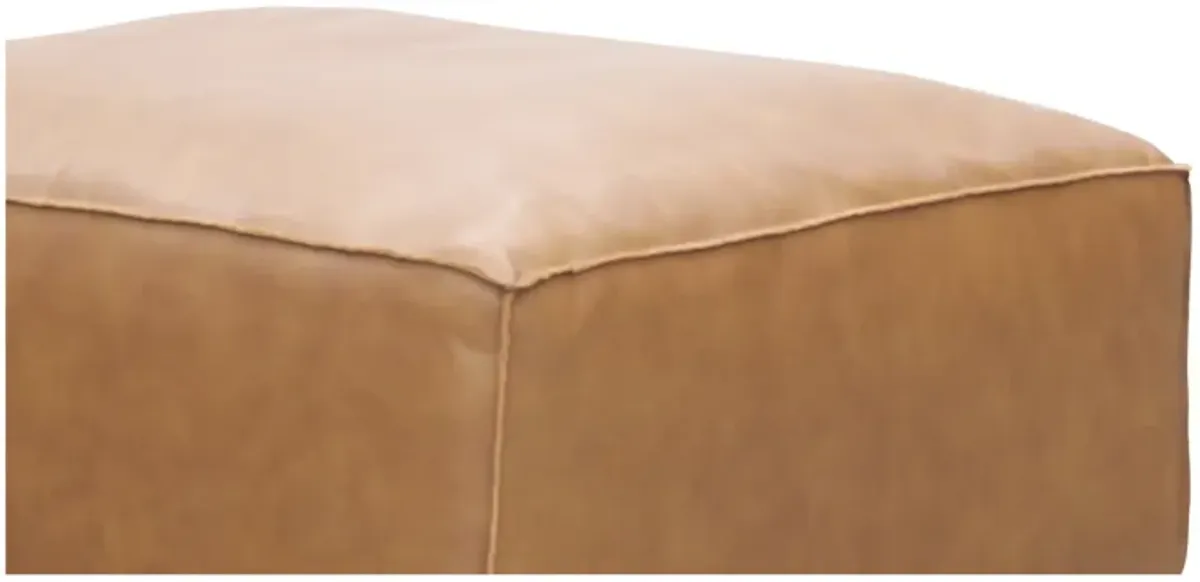 FORM OTTOMAN SONORAN TAN LEATHER