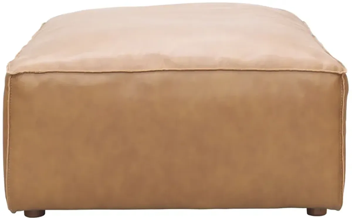 FORM OTTOMAN SONORAN TAN LEATHER