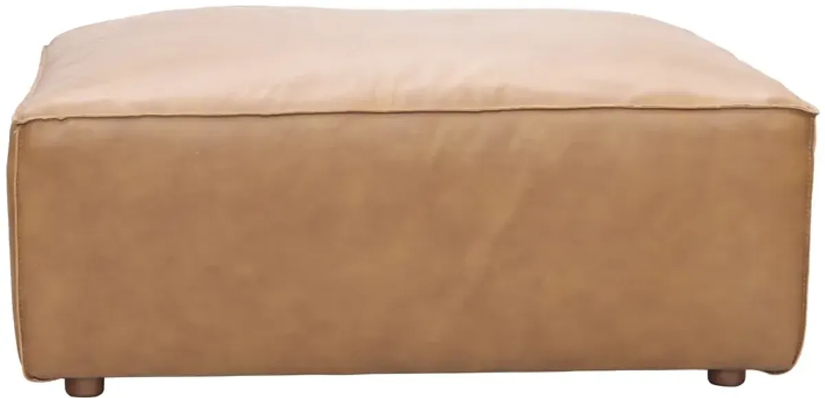 FORM OTTOMAN SONORAN TAN LEATHER