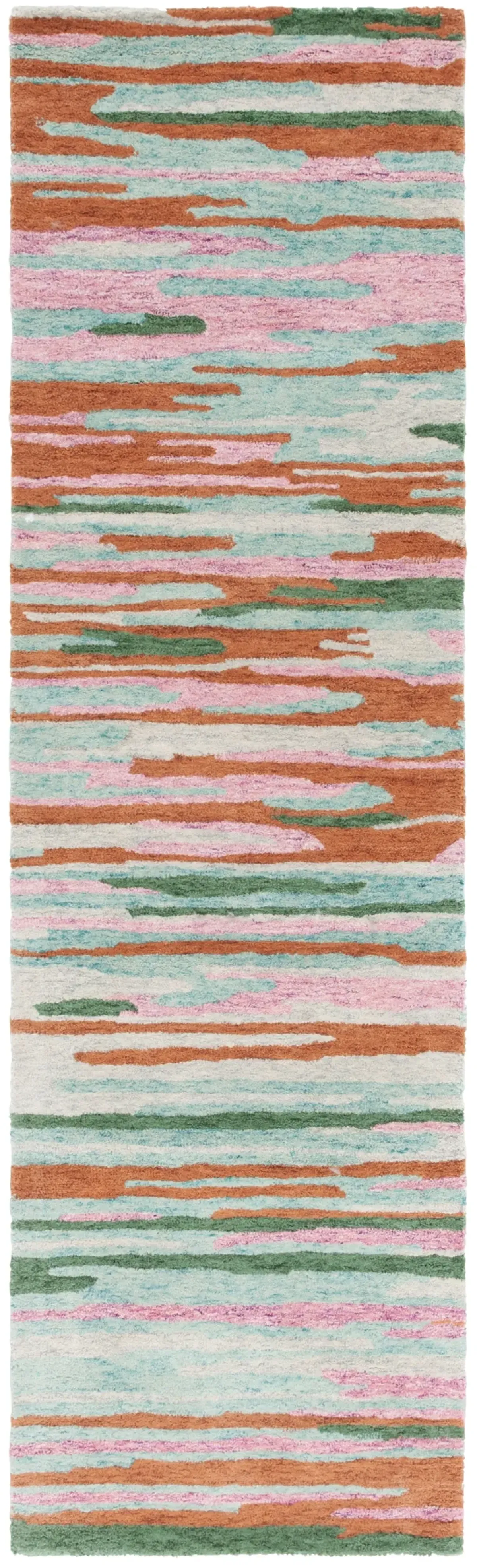 BELLAGIO 201 GREEN  2'-3' x 8' Runner Rug