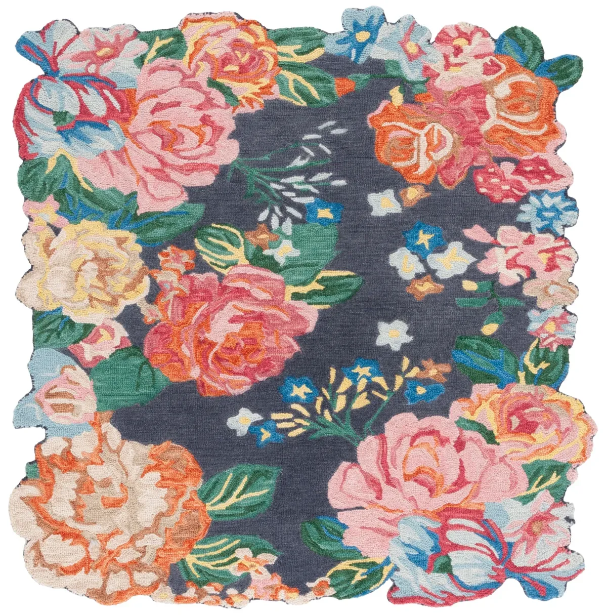 JARDIN 175 NAVY  6' x 6' Square Square Rug