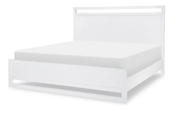 Summerland White Complete Panel Bed Ca King 60 White Finish