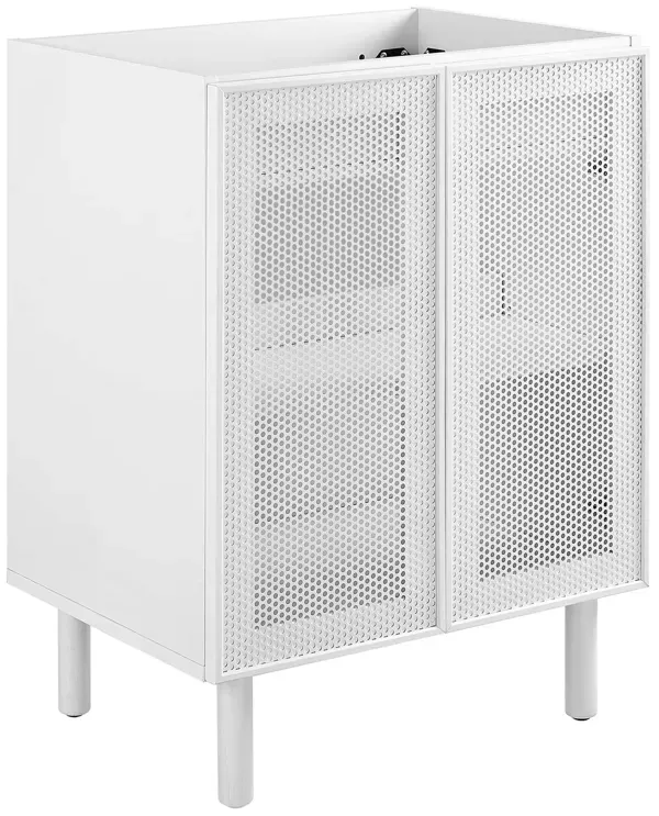 Calla 24" Perforated Metal Bathroom Vanity Cabinet (Sink Basin Not Included) by Modway
