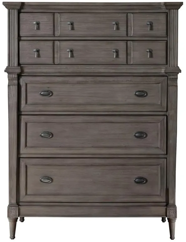 Alderwood 5-drawer Chest French Grey