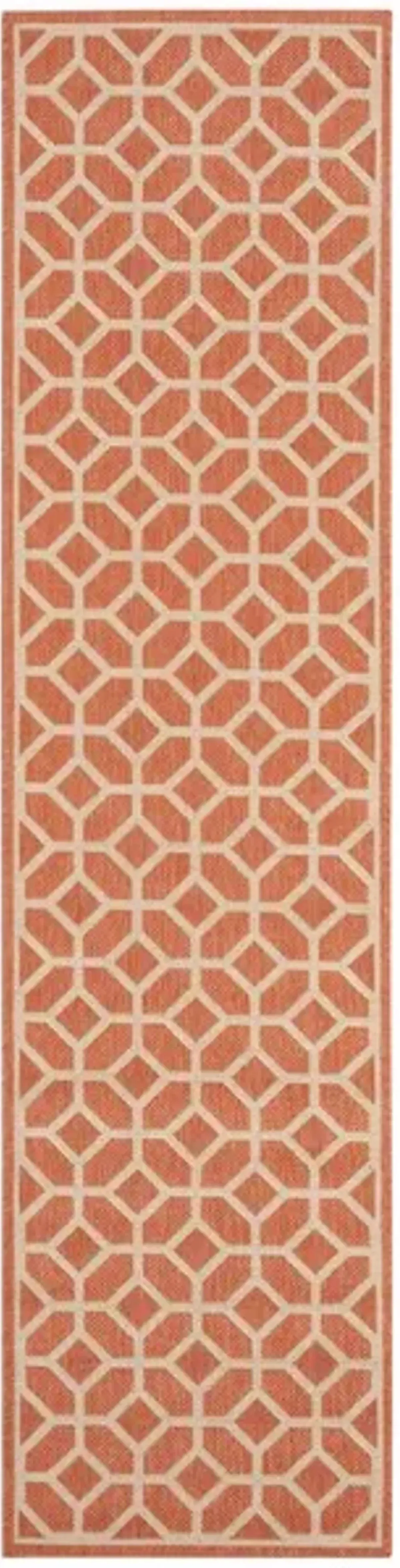 LINDEN 127 Collection LND127P-28 Rust / Creme 2'-2" X 8'