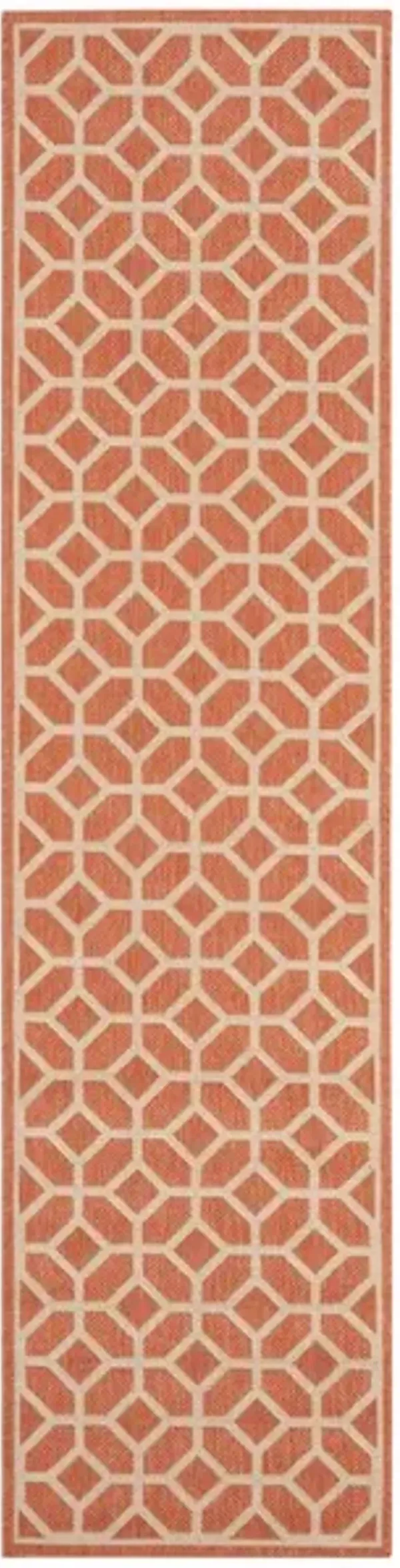 LINDEN 127 Collection LND127P-28 Rust / Creme 2'-2" X 8'
