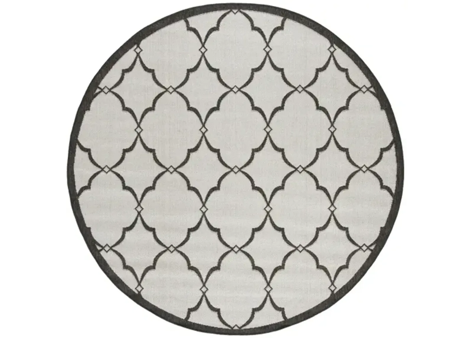 LINDEN 125 Collection LND125A-6R Light Grey / Charcoal 6'-7" X 6'-7" Round