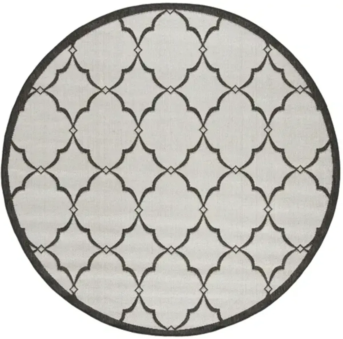 LINDEN 125 Collection LND125A-6R Light Grey / Charcoal 6'-7" X 6'-7" Round