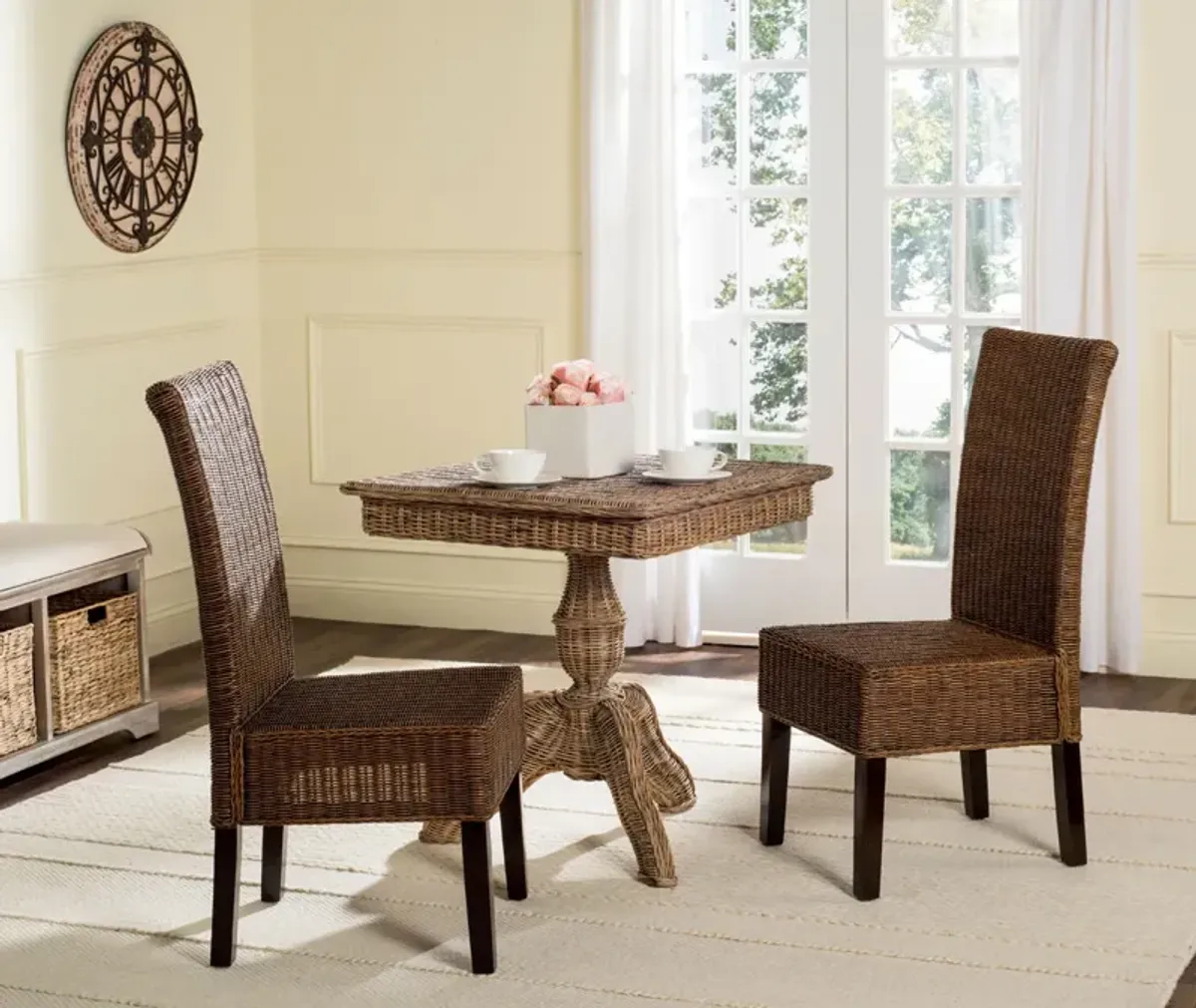 ARJUN 18''H WICKER DINING CHAIR - Set of 2