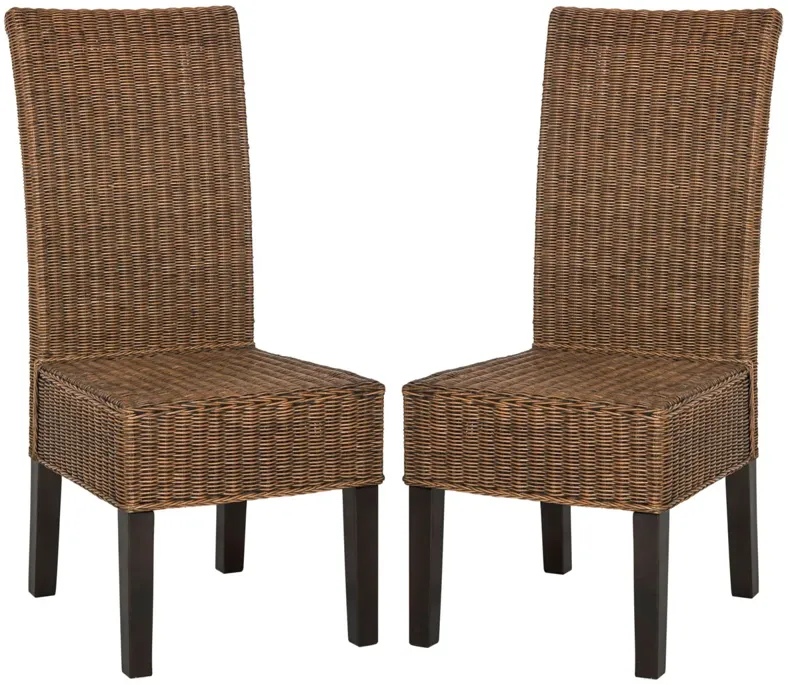 ARJUN 18''H WICKER DINING CHAIR - Set of 2