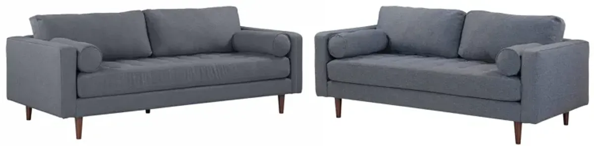 Cave Navy Tweed Living Room Set