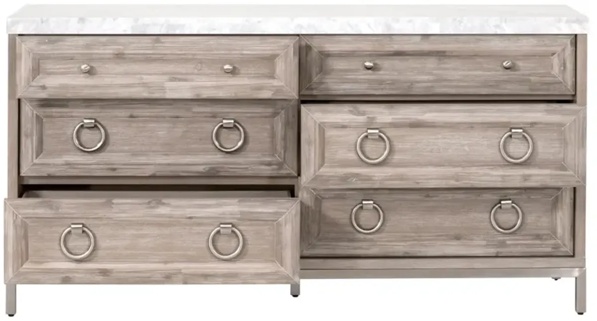 Azure Carrera 6-Drawer Double Dresser