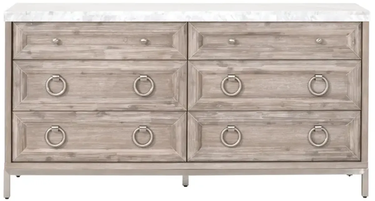 Azure Carrera 6-Drawer Double Dresser