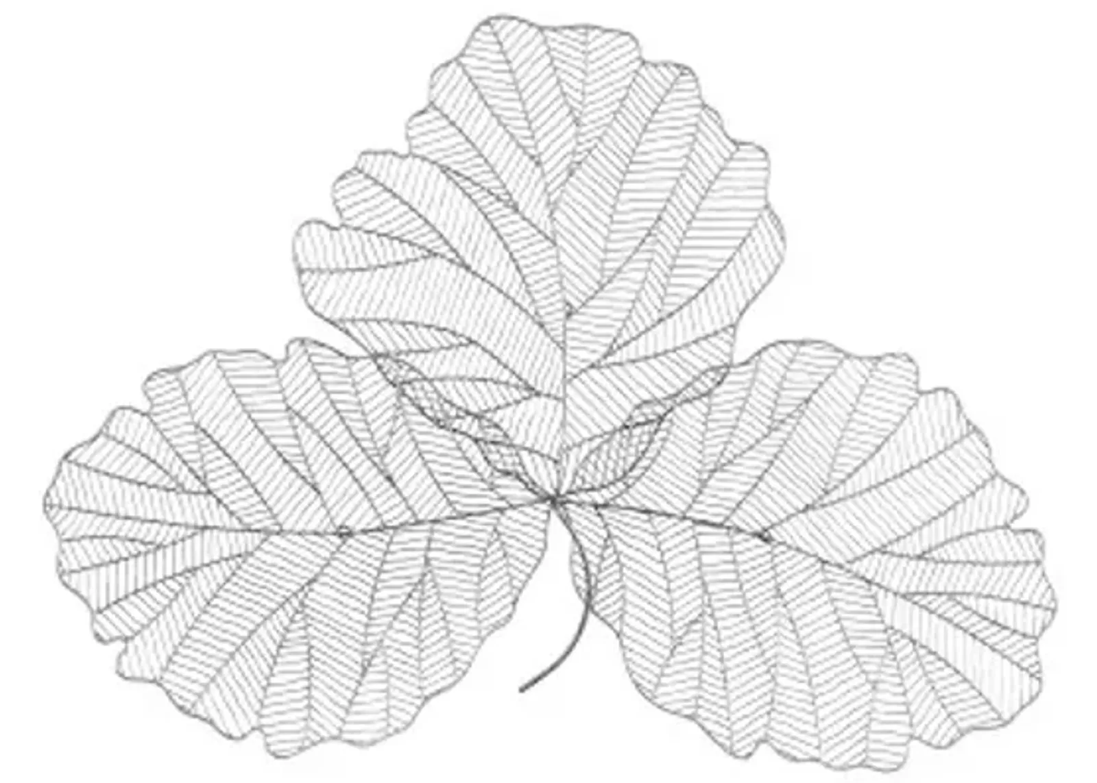 tri leaf wall art, medium, metal, silver/black